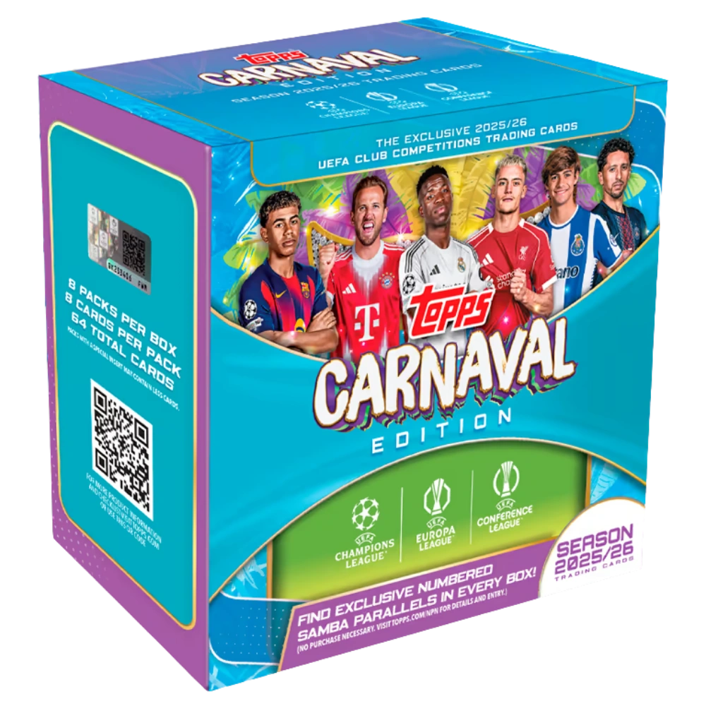 Topps 2025-26 Carnaval Edition UEFA Club Competitions - Hobby Box Topps 2025-26 Carnaval Edition UEFA Club Competitions - Hobby Box